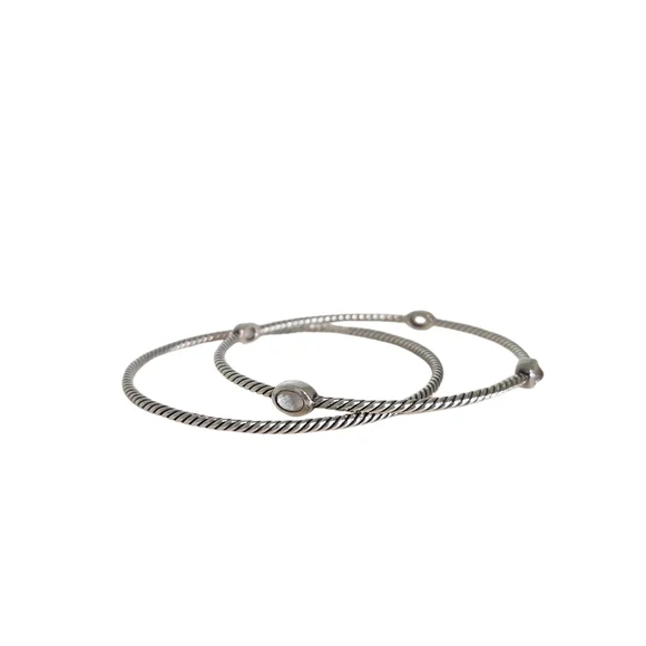 David Yurman Silver Cable Bracelet - Picture 4 of 7